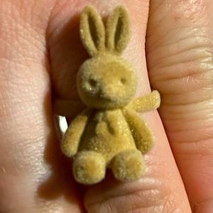 💝CUTE fuzzy bunny ring adjustable light brown